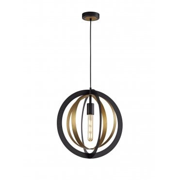 COMPASS Ceiling Pendant Light Black/Satin Gold