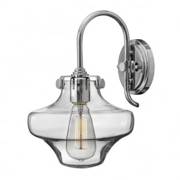 CONGRESS - Clear Glass Wall Light in Chrome, Clear