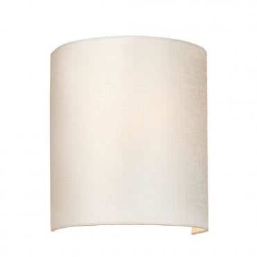 COOPER Small Curved Wall Light with Polished Chrome Back Plate