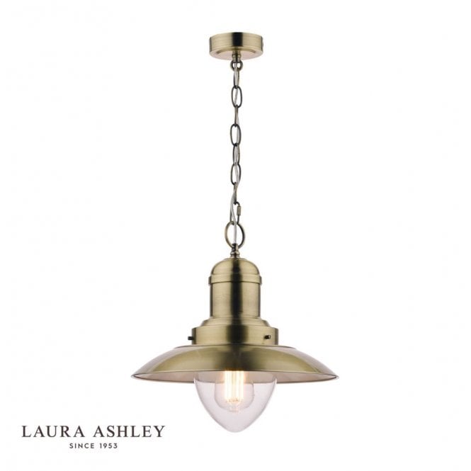 CORBRIDGE Antique Brass Fisherman Ceiling Pendant Light