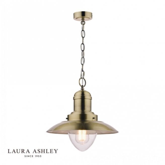 CORBRIDGE Antique Brass Fisherman Ceiling Pendant Light