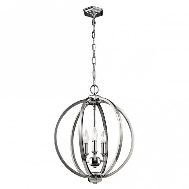 CORINNE 3 Light Medium Pendant Nickel