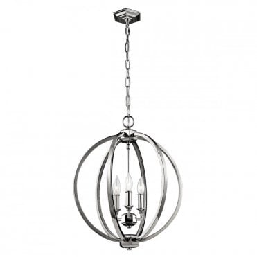 CORINNE 3 Light Medium Pendant Nickel