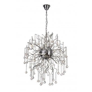 CORKSCREW 35W LED Ceiling Pendant Light 3000K Polished Chrome