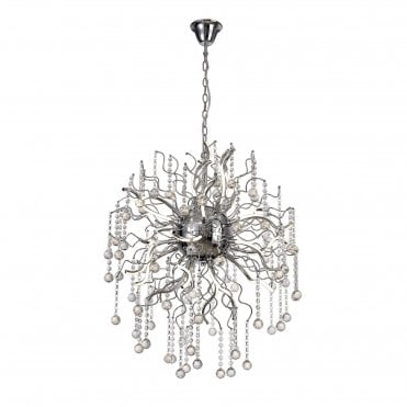 CORKSCREW 35W LED Ceiling Pendant Light 3000K Polished Chrome