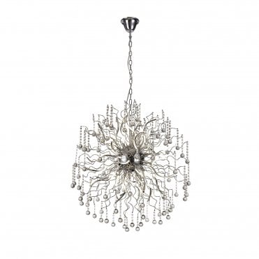 CORKSCREW 77W LED Ceiling Pendant Light 3000K Polished Chrome