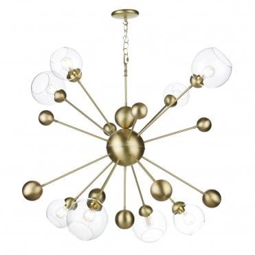brass gold ceiling light with matching wall light