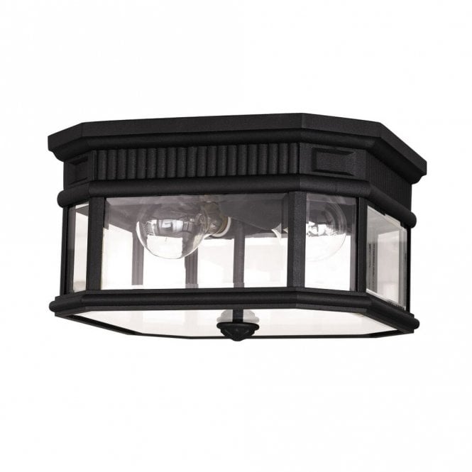 COTSWOLD LANE - Black Exterior Flush Ceiling Mount