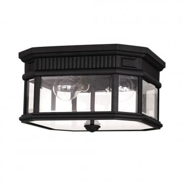 COTSWOLD LANE - Black Exterior Flush Ceiling Mount