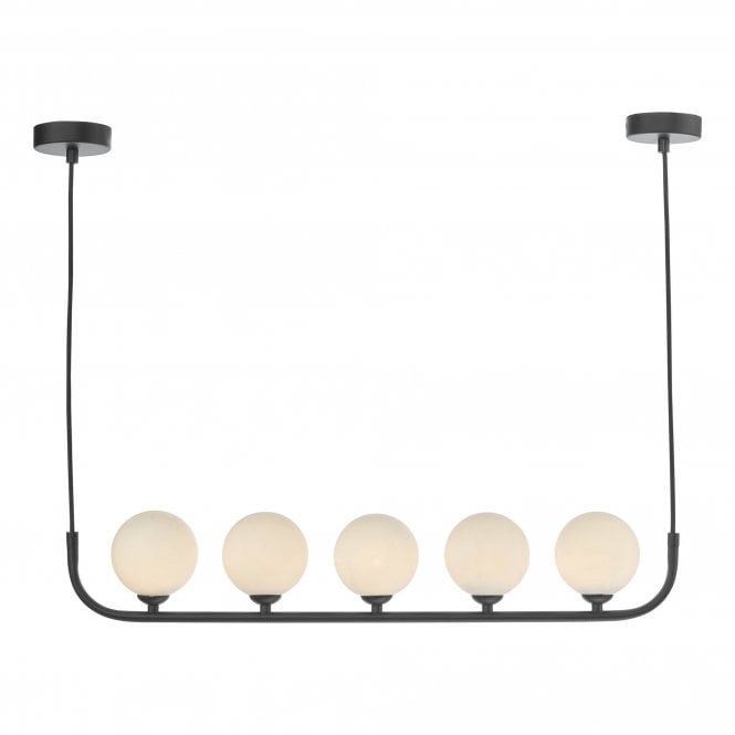 CRADLE 5 Light Bar Pendant Matt With Opal Glass