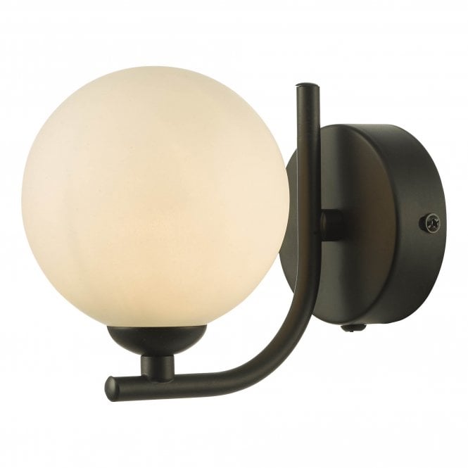 CRADLE Wall Light Matt Black Opal Glass