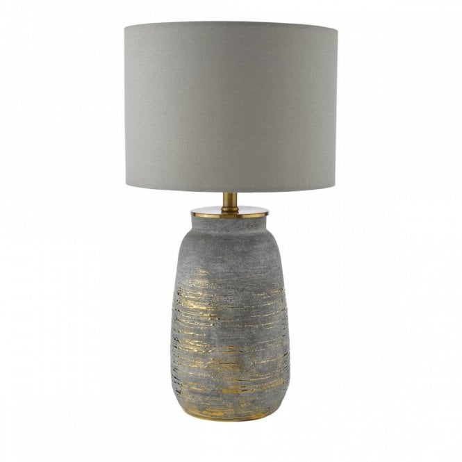 Creon Ceramic Table Lamp - Grey and Metallic Gold (Base Only)
