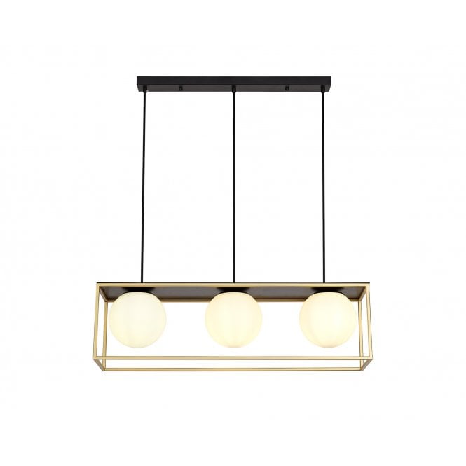 CUBEDECO Adjustable Ceiling Pendant Light Matt Black/Painted Gold