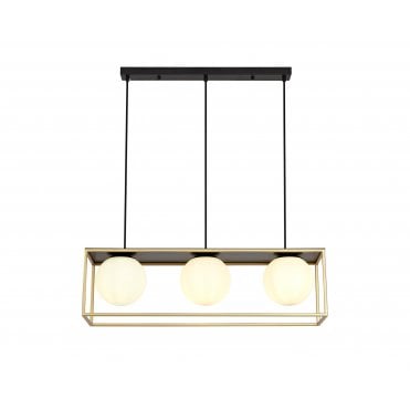 Adjustable Ceiling Pendant Light Matt Black/Painted Gold