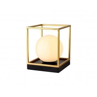 CUBEDECO Table Lamp Matt Black/Painted Gold