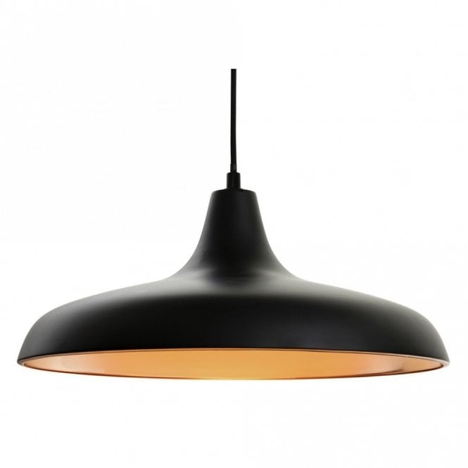 CURTIS Pendant, Matt Black with Matt Copper Inside