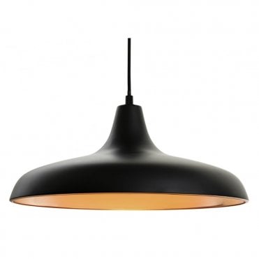 CURTIS Pendant, Matt Black with Matt Copper Inside