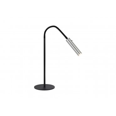 CUSTOM Adjustable Switched Table Lamp Black/Aluminium