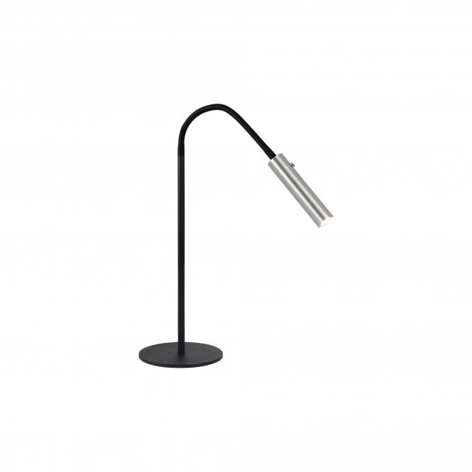 CUSTOM Adjustable Switched Table Lamp Black/Aluminium