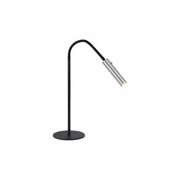 CUSTOM Adjustable Switched Table Lamp Black/Aluminium