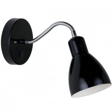 CYCLONE - Flex Adjustable Wall Black with Switch