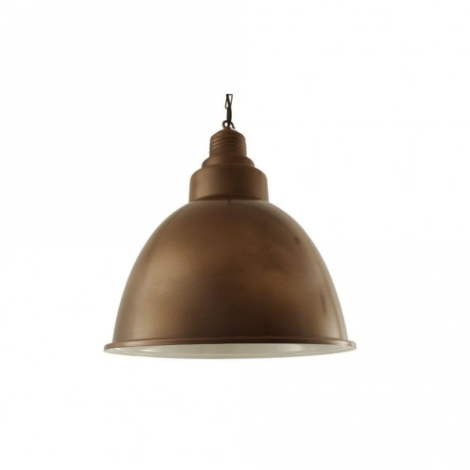 DANICAANS - Large Industrial Ceiling Pendant In Powder Coated Bronze