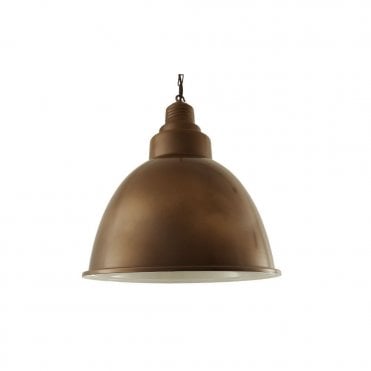 DANICAANS - Large Industrial Ceiling Pendant In Powder Coated Bronze