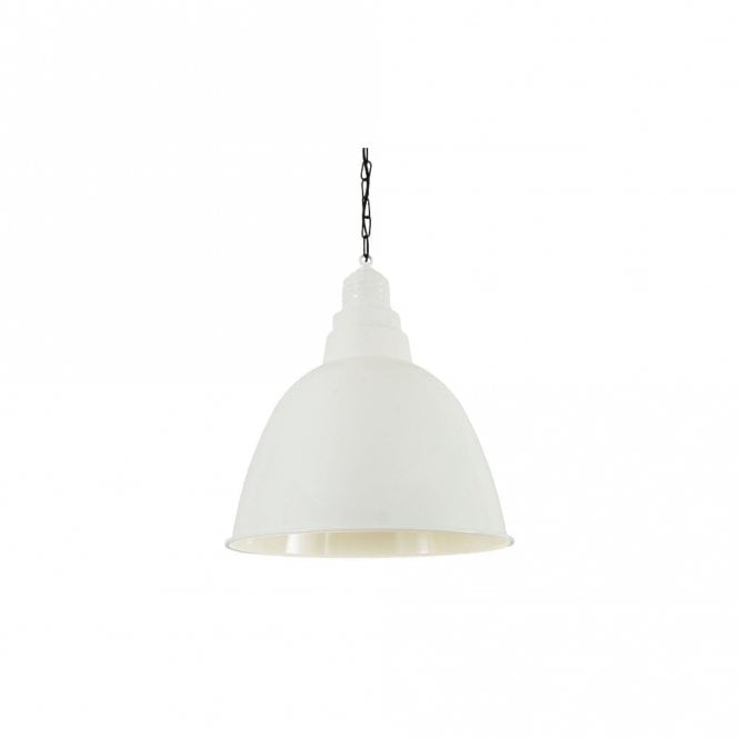 DANICAANS - Large Industrial Ceiling Pendant In Powder Coated White