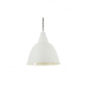 DANICAANS - Large Industrial Ceiling Pendant In Powder Coated White