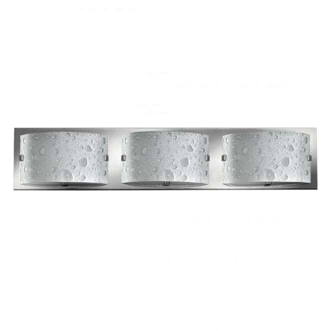 DAPHNE 3 Light LED Bathroom Wall Light Chrome Bubble Glass