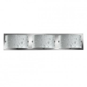 DAPHNE 3 Light LED Bathroom Wall Light Chrome Bubble Glass