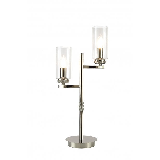 DARETTE 2 x E14 Table Lamp Polished Nickel