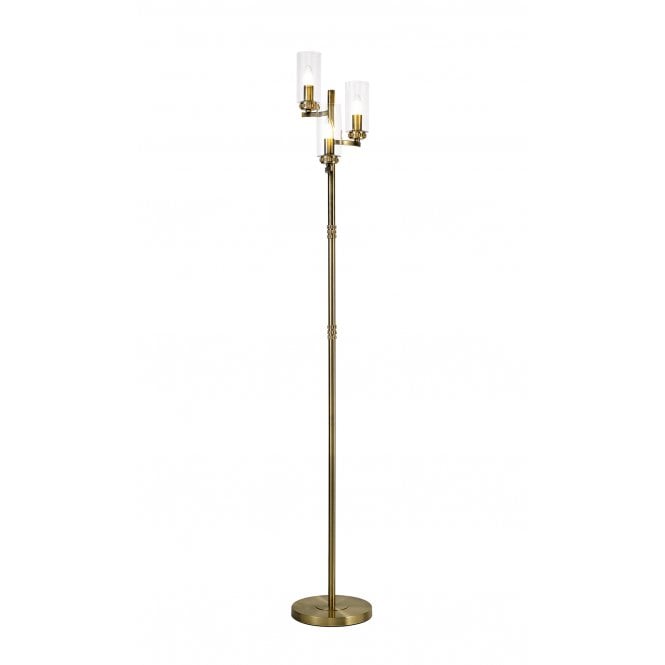 DARETTE 3 x E14 Floor Lamp Antique Brass