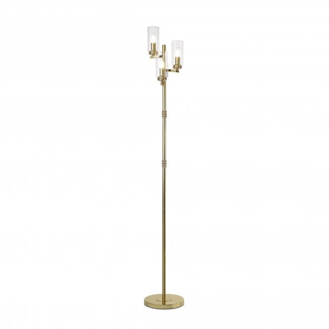 DARETTE 3 x E14 Floor Lamp Polished Gold