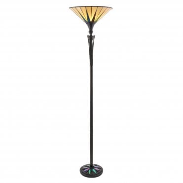 Tiffany Art Deco Uplighter Floor Lamp