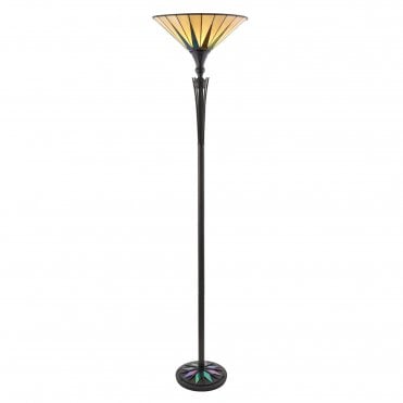 DARK STAR - Tiffany Art Deco Uplighter Floor Lamp