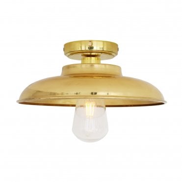 DARYA Ceiling Industrial Bathroom Ceiling Light Polished Brass IP65