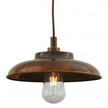 DARYA Industrial Bathroom Ceiling Pendant Antique Brass IP65
