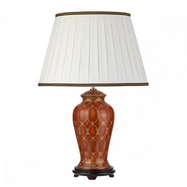 DATAI Table Lamp in Red and Chrome