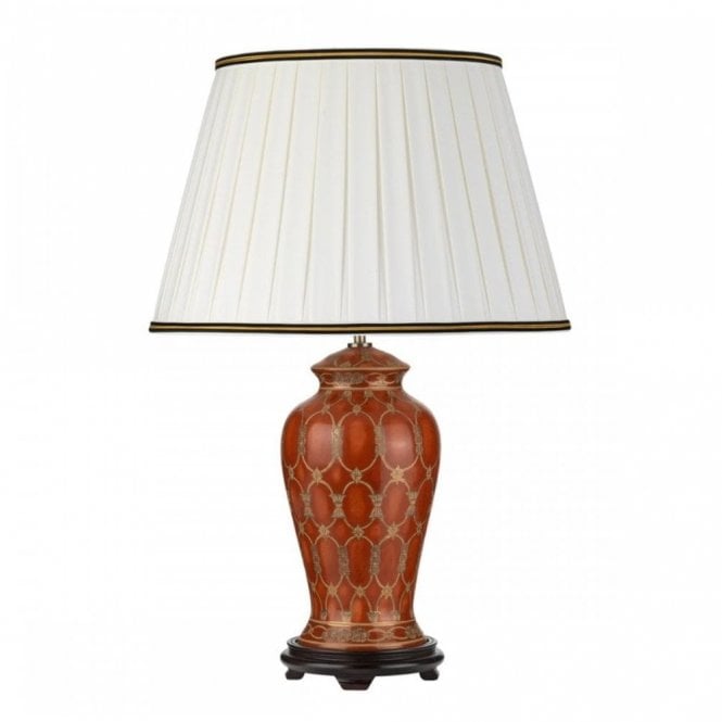 DATAI Table Lamp in Red and Chrome