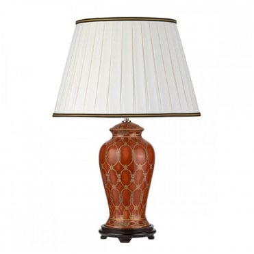 DATAI Table Lamp in Red and Chrome