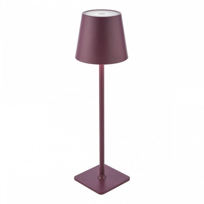Derrick Rechargeable Outdoor Table Lamp - Satin Purple LED IP54