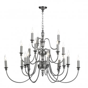 DICKENS 21 Light Pendant Pewter