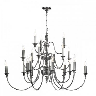 DICKENS 21 Light Pendant Pewter