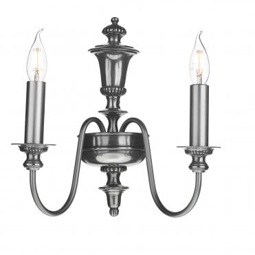 DICKENS Double Wall Bracket Pewter