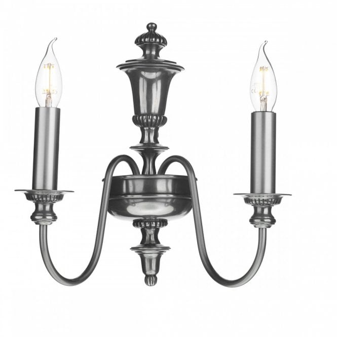 DICKENS Double Wall Bracket Pewter