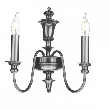 DICKENS Double Wall Bracket Pewter