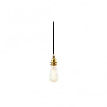 DILI - Round Braided Suspension Ceiling Pendant Light In Polished Brass