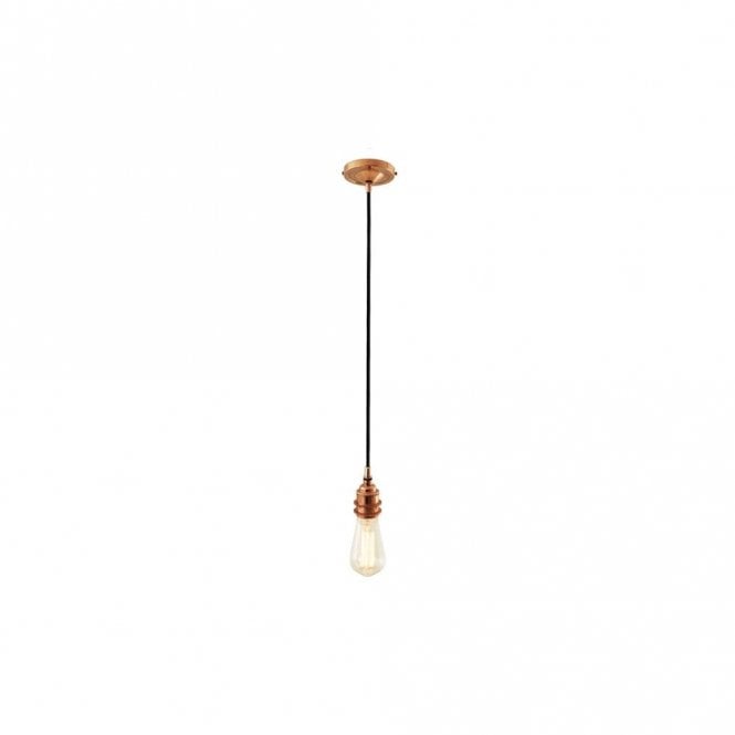 DILI - Round Braided Suspension Ceiling Pendant Light In Polished Copper