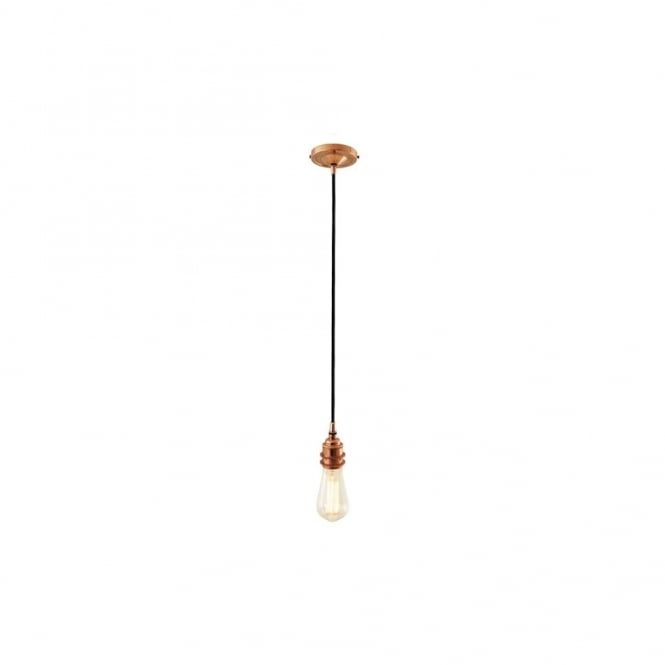 DILI - Round Braided Suspension Ceiling Pendant Light In Polished Copper